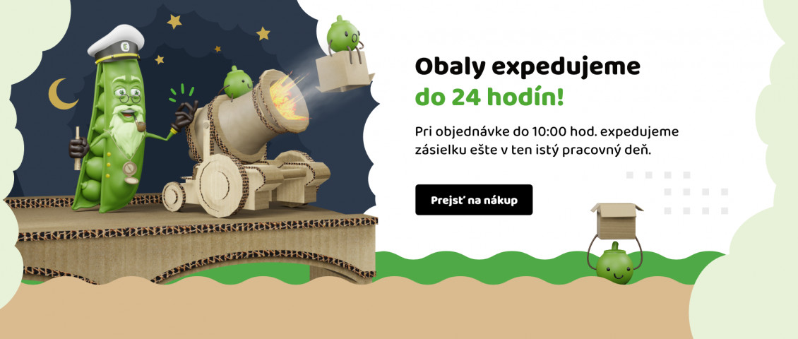 Obaly expedujeme</br>do 24 hodín