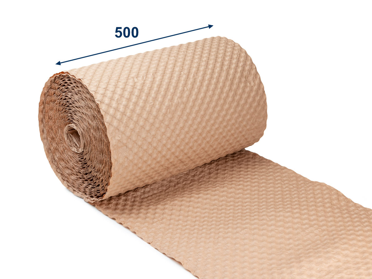 Levně Bublinkový razený papier v kotúči šírky 500 mm, 60 m