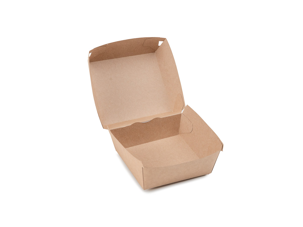 Levně 200 ks - Burger box papierový, 115x115x78 mm