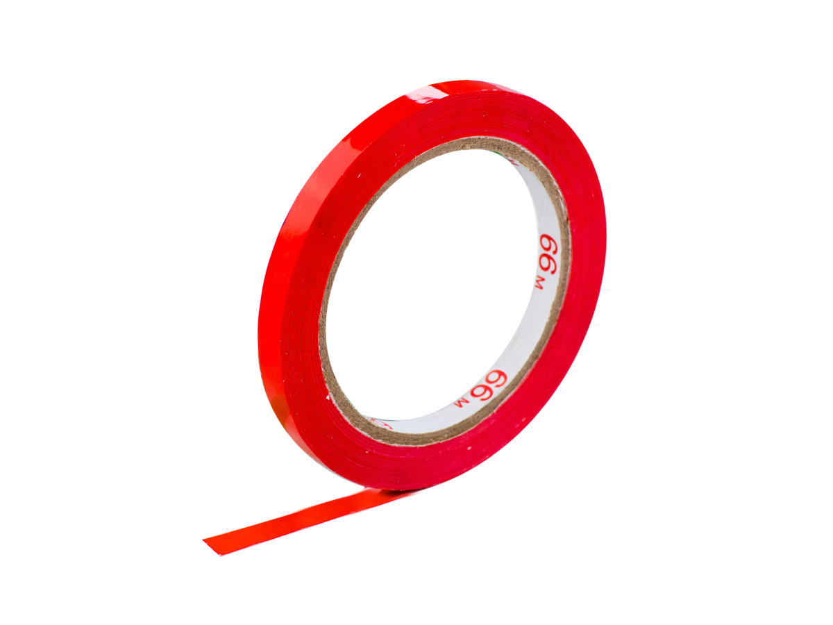Levně 16 ks - Farebná lepiaca páska PVC 9x66 červená