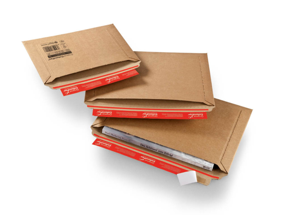 100 ks - Obálka poštová A4 - 340x235x-30.
	vyrobené z&nbsp;prvotriednej lepenky
	jednoduché a&nbsp;rýchle balenie zásielok
	komfortné otváranie vďaka trhacej páske
	spoľahlivá ochrana proti poškodeniu
	použiteľný vnútorný priestor obalu sa zmenšuje s narastajúcou hrúbkou vkladaného predmetu - max.


Chcete na obálku pridať svoje logo alebo grafiku?