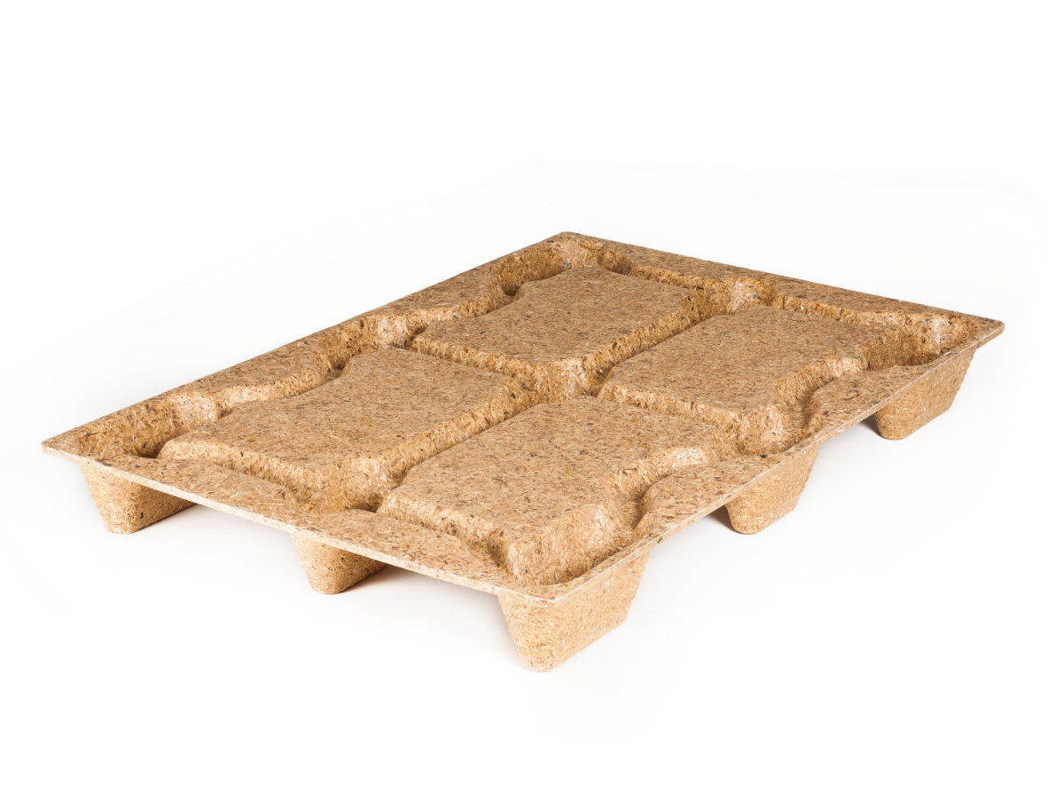 Levně Paleta lisovaná INKA F8LF 5 - 1200x800x125 - nosnosť 600 kg