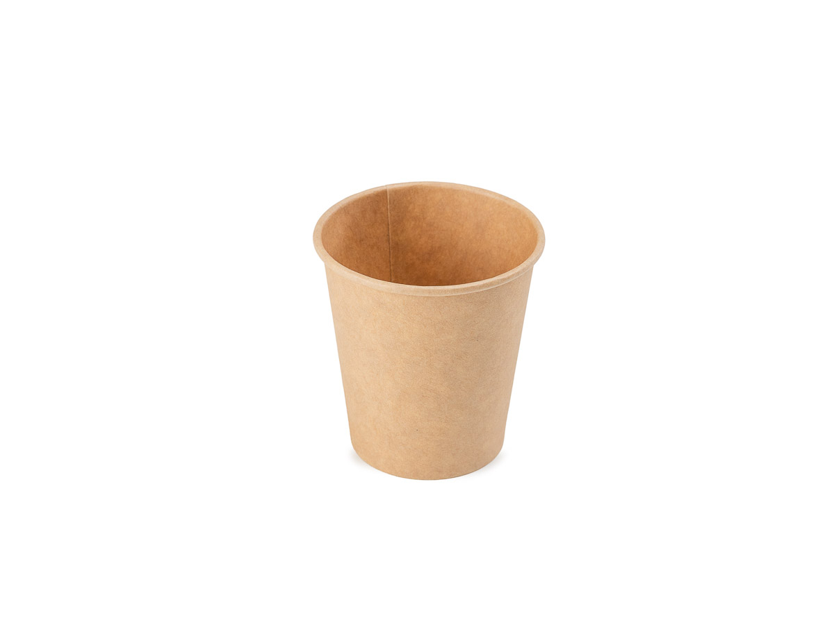 Levně 1000 ks - Papierový pohár hnědý 110 ml, priemer 62 mm (0,08L/4oz)