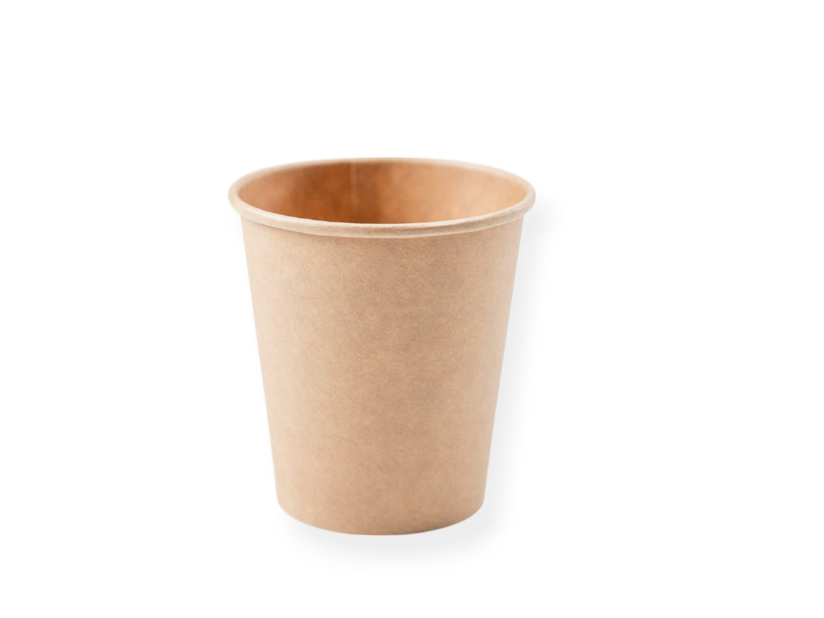 Levně 1000 ks - Papierový pohár hnedý 280 ml, priemer 80 mm (0,2 L/8 oz)