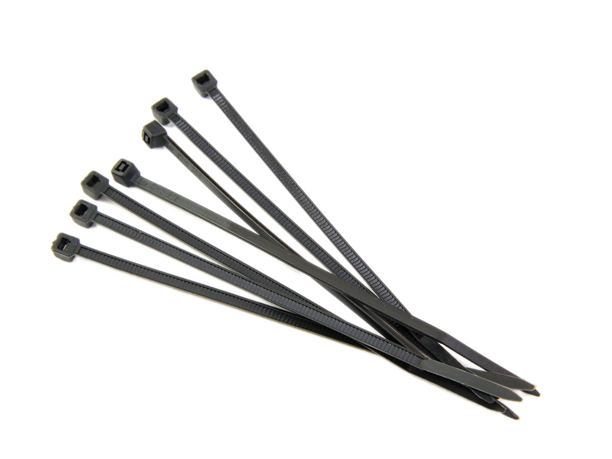 Levně 100 ks - Páska sťahovacia 2,5x100 mm čierna