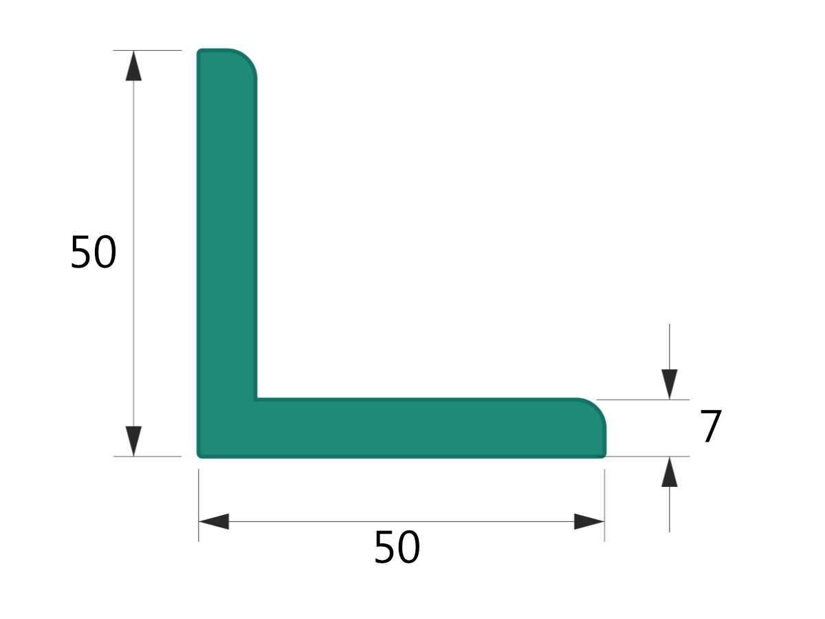 Levně 10 ks - Penový polyetylén Profil L50x50 (1ks=2bm)