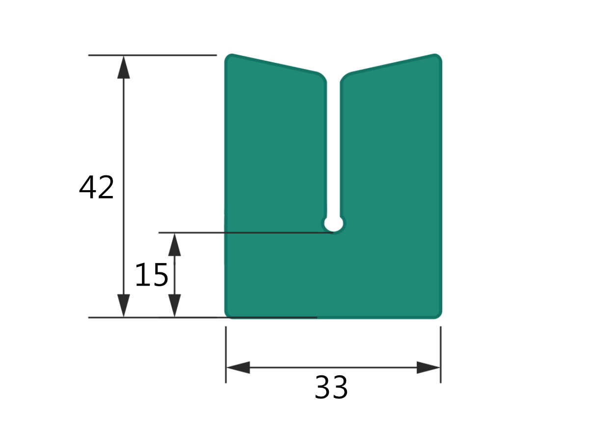 Levně 10 ks - Penový polyetylén Profil RS 35-45 (1ks=2bm)