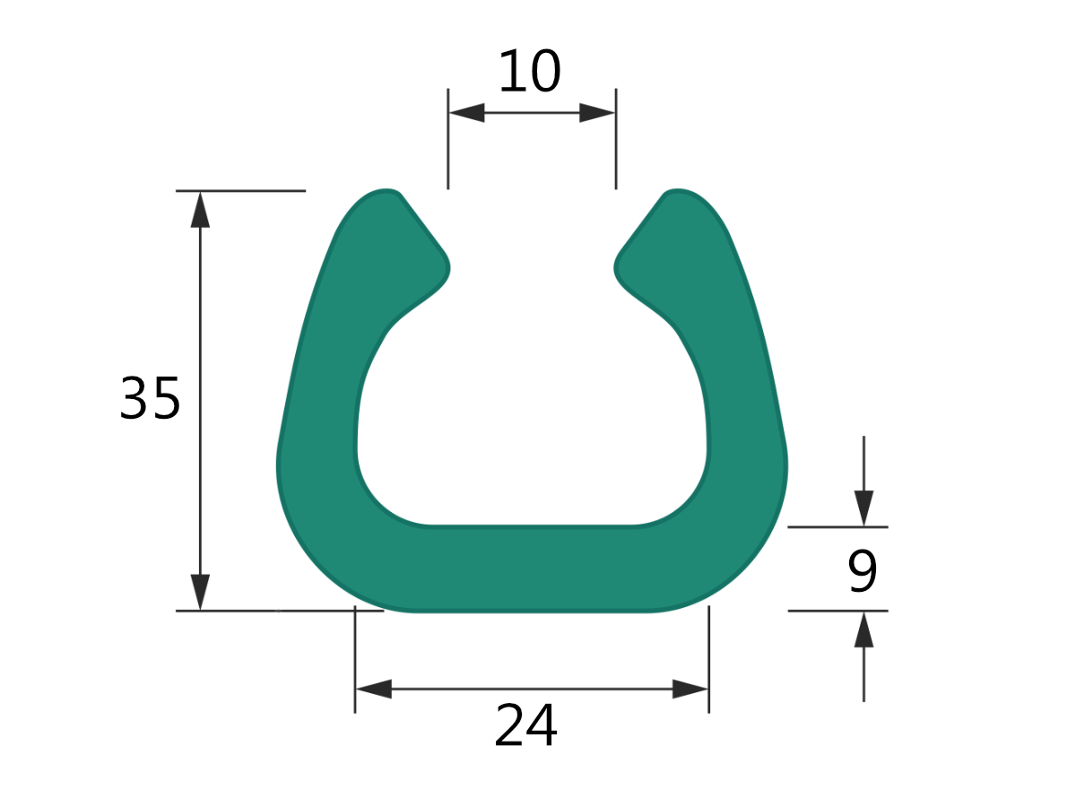 Levně 10 ks - Penový polyetylén Profil U FIX 25 (1ks=2bm)