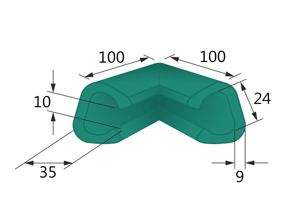 Levně 20 ks - Penový polyetylén Profil U FIX 25-C (ROH 100x100)