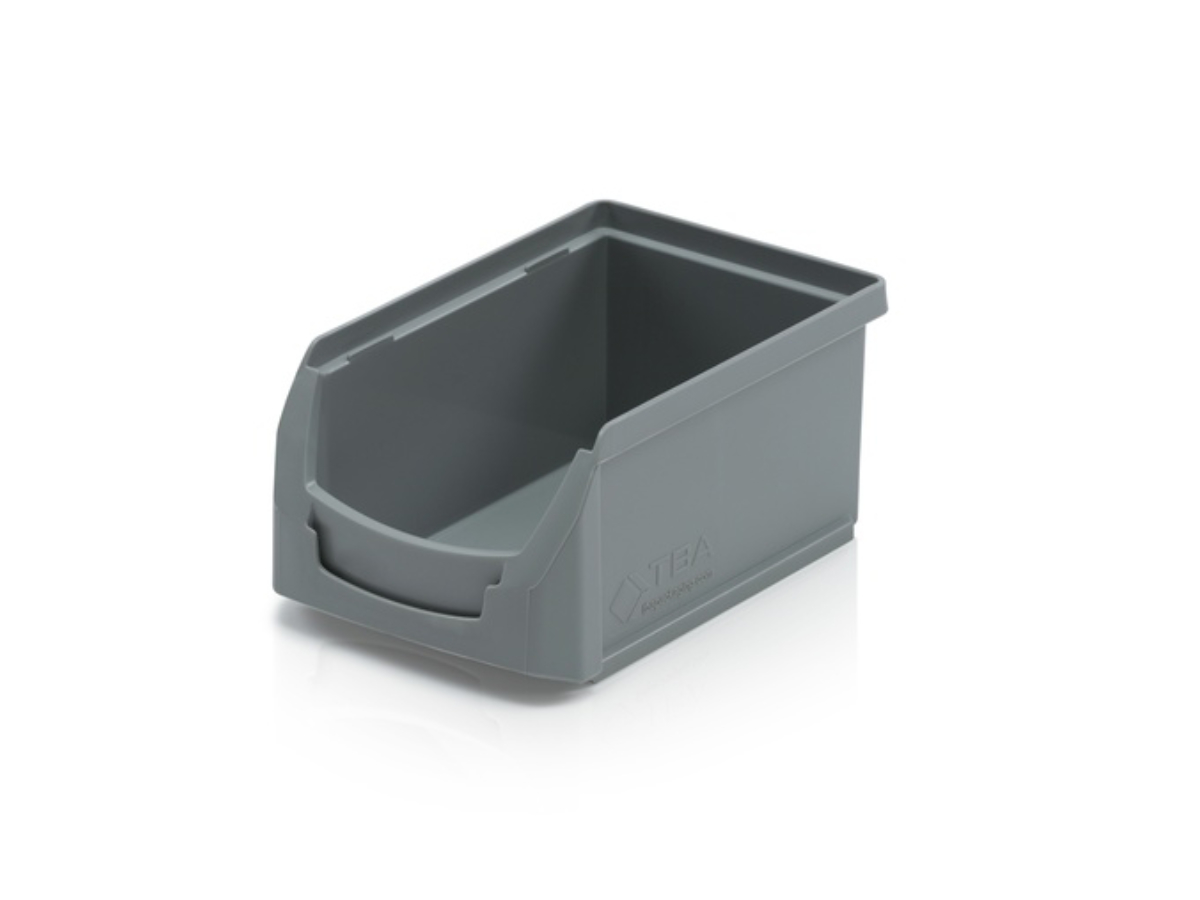 5 ks - Plastový zásobník 160x104x75 - sivá