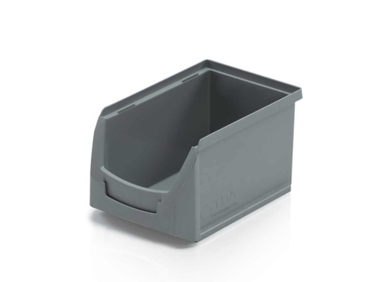 5 ks - Plastový zásobník 230x150x125 - sivá