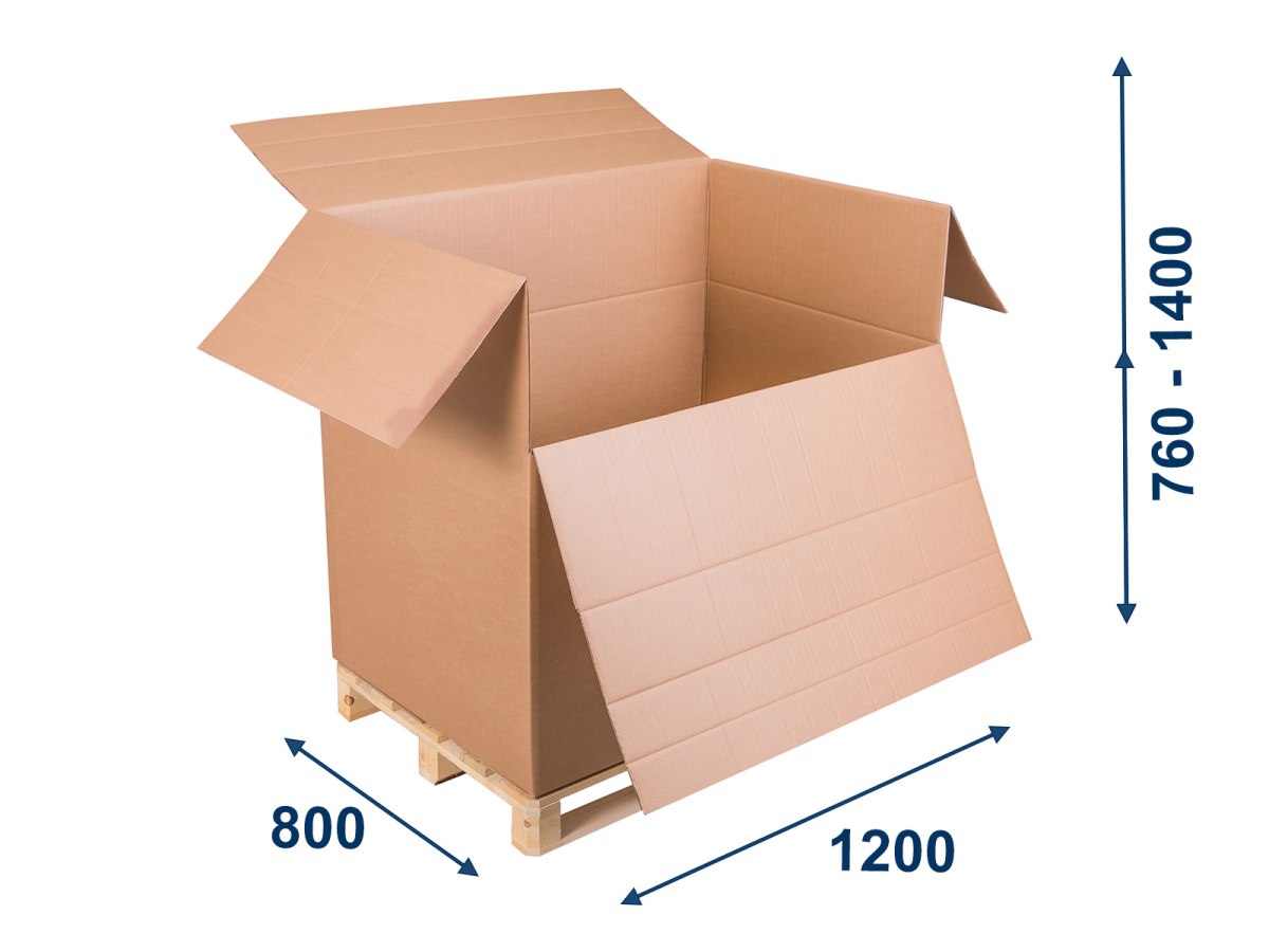Levně 10 ks - Prepravný EUROBOX 1200x800x1100 5VVL variabilná výška