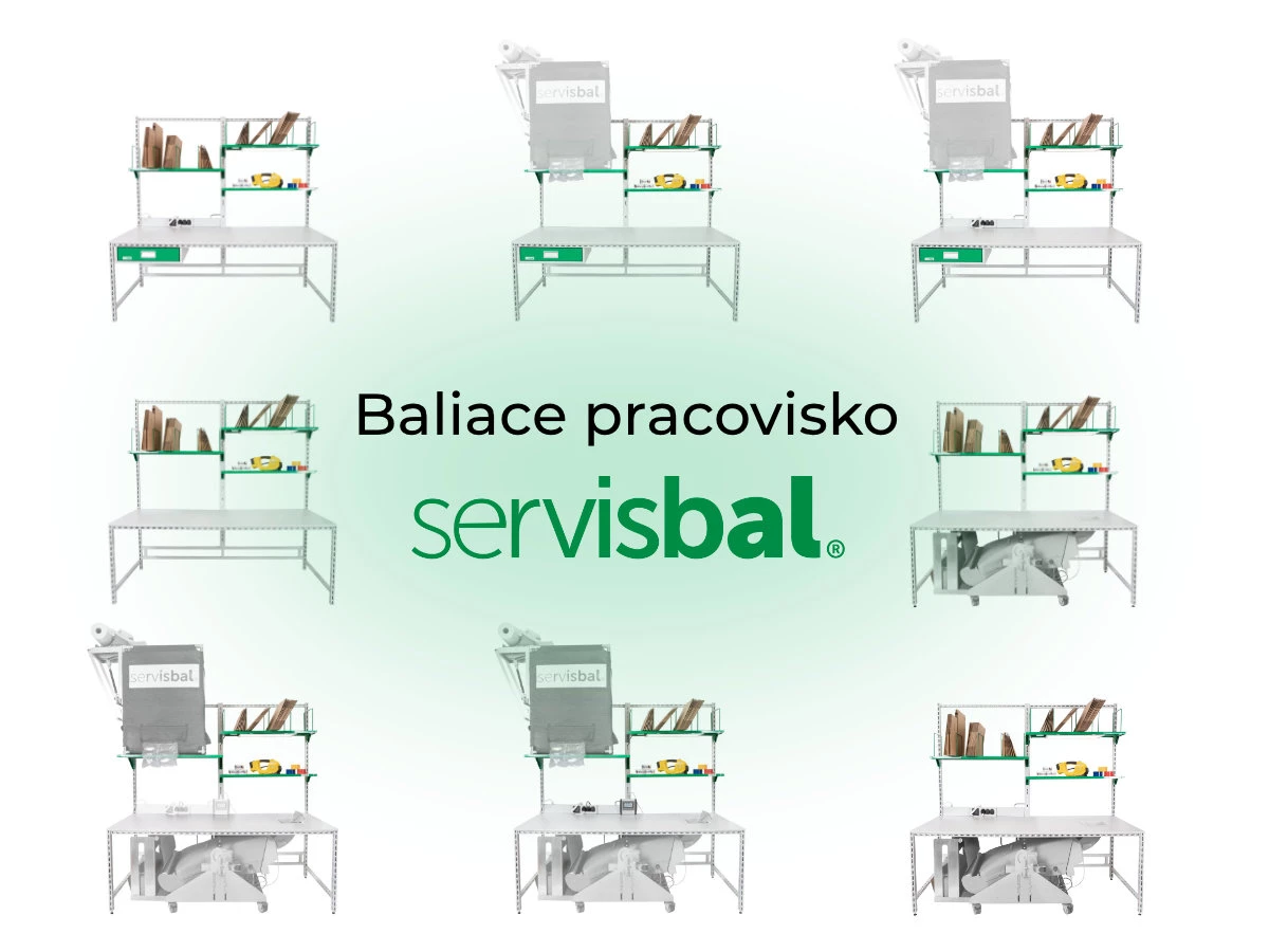 Baliaci stôl SERVISBAL 2000x1000 mm, modifikácia č. 5 - 002