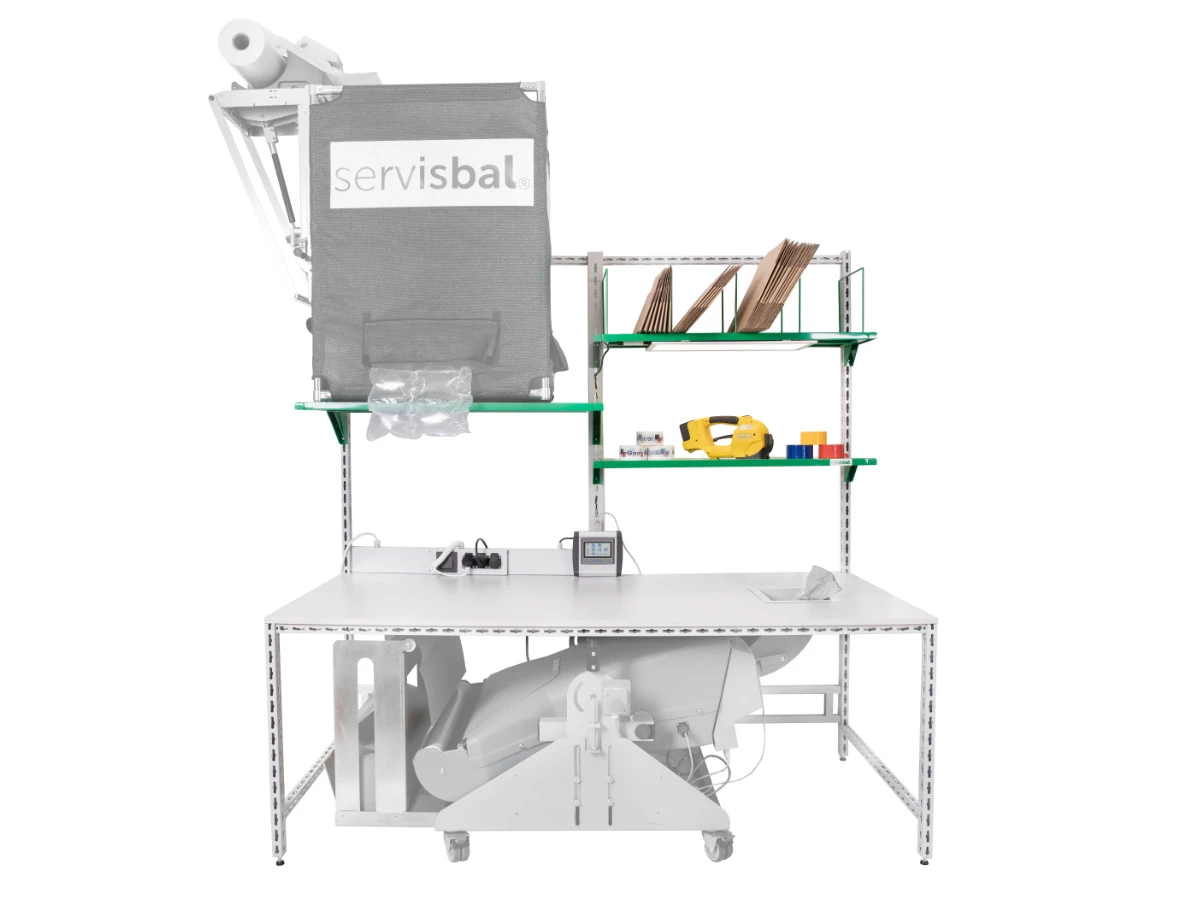 Baliaci stôl SERVISBAL 2000x1000 mm, modifikácia č. 7 - 001