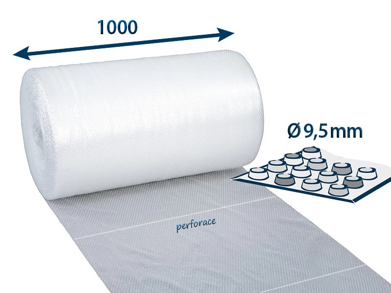 Bublinková fólia v kotúči šírky 1000 mm perforovaná - 001