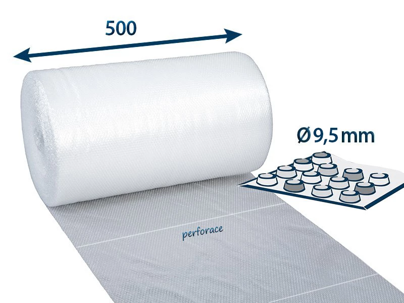 Bublinková fólia v kotúči šírky 500 mm perforovaná - 001