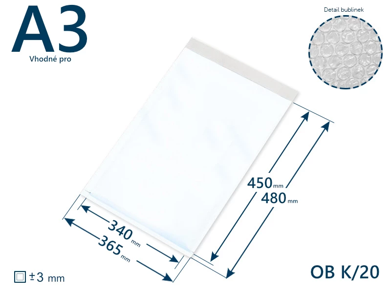 Bublinková obálka K/20 - 001