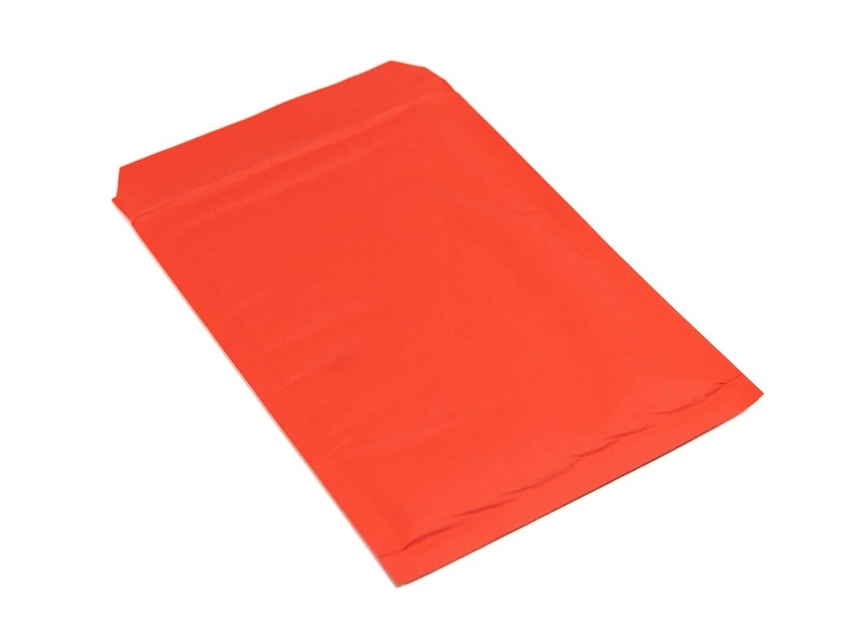 Bublinková obálka D, červená - 002