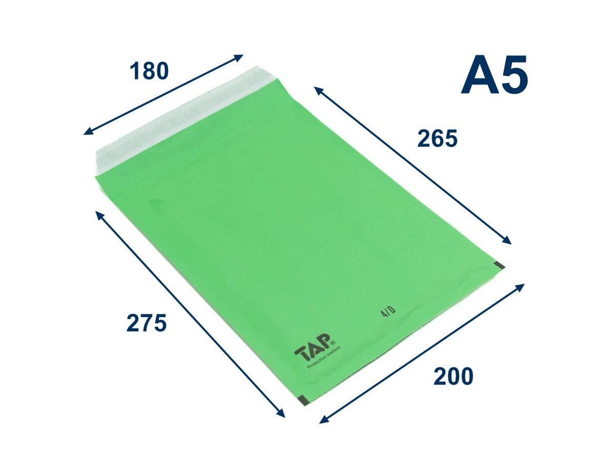 Bublinková obálka D, zelená - 001