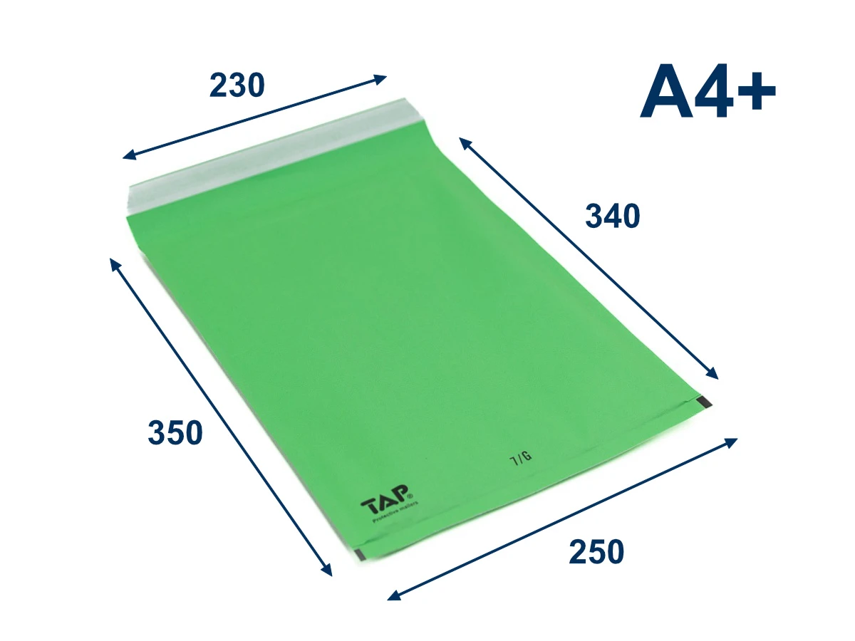 Bublinková obálka G, zelená - 001