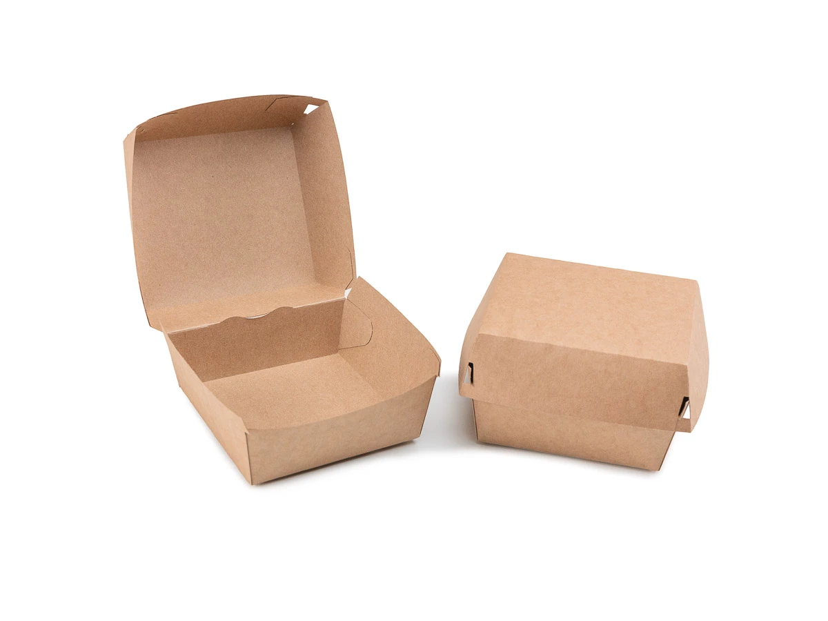 Burger box papierový, 115x115x78 mm - 002