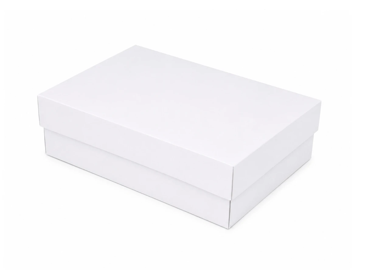 Darčeková krabica dno + veko 340x230x70 bielo-hnedá - 002