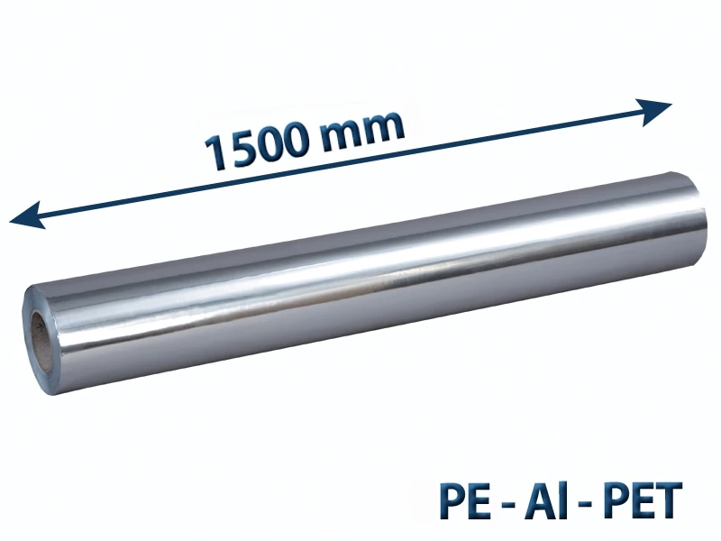 Fólia bariérová ALU PLL 128 1500/100m, PET 15my+ALU 12my+HD/LLDPE 75my bez tlače - 001