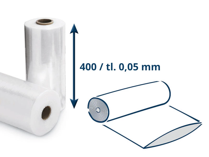 Fólia polyetylénová hadica š. 400/hr. 0,05 v kotúči, 10 kg - 001