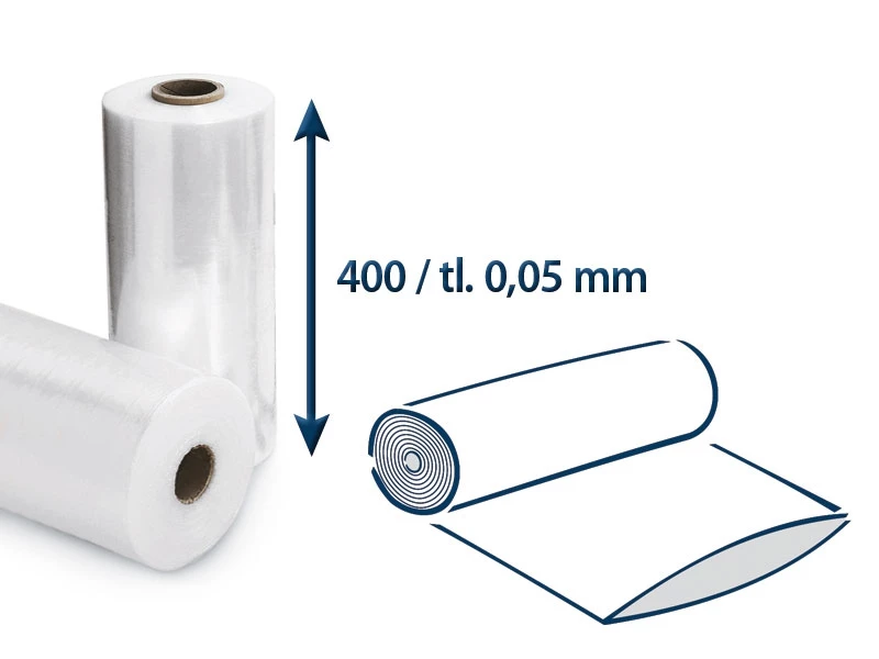 Fólia polyetylénová hadica š. 400/hr. 0,05 v kotúči, 25 kg - 001