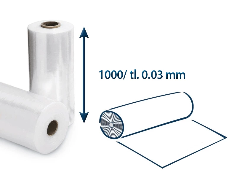 Fólia polyetylénová - Plochá š. 1000/0,03 - 001