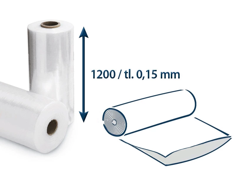 Fólia polyetylénová polohadica š. 1200/hr. 0,15 v kotúči - 001