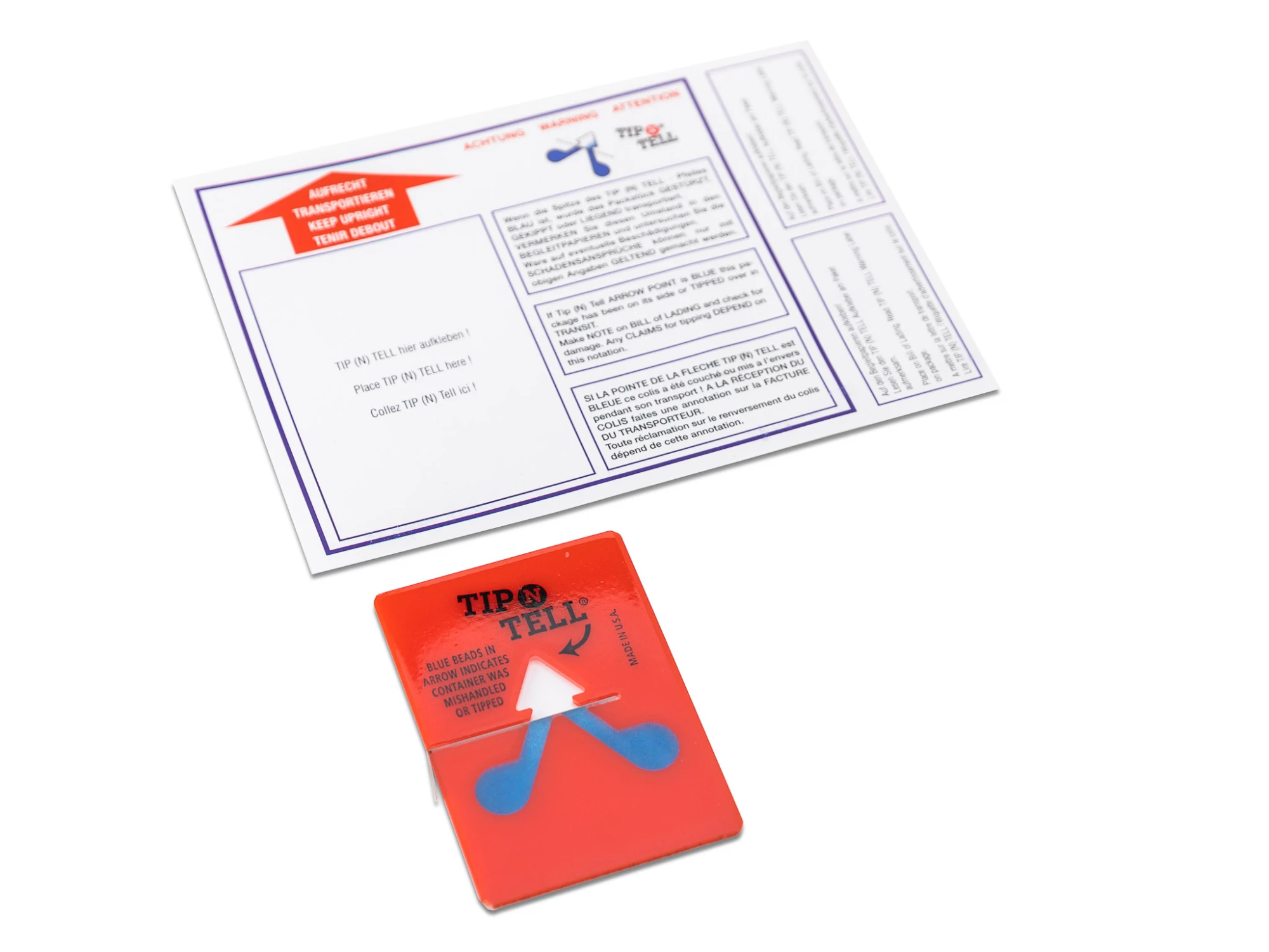 Indikátor preklopenia TIP-N-Tell - 002