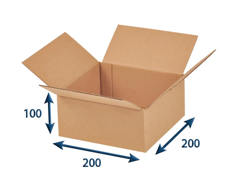 Kartónová krabica 200x200x100 3VVL chlopňová - 001