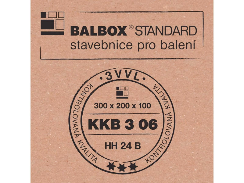 Kartónová krabica 300x200x100 3VVL chlopňová - 003