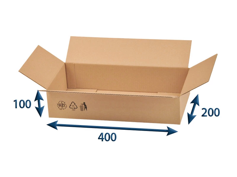 Kartónová krabica 400x200x100 3VVL chlopňová - 001