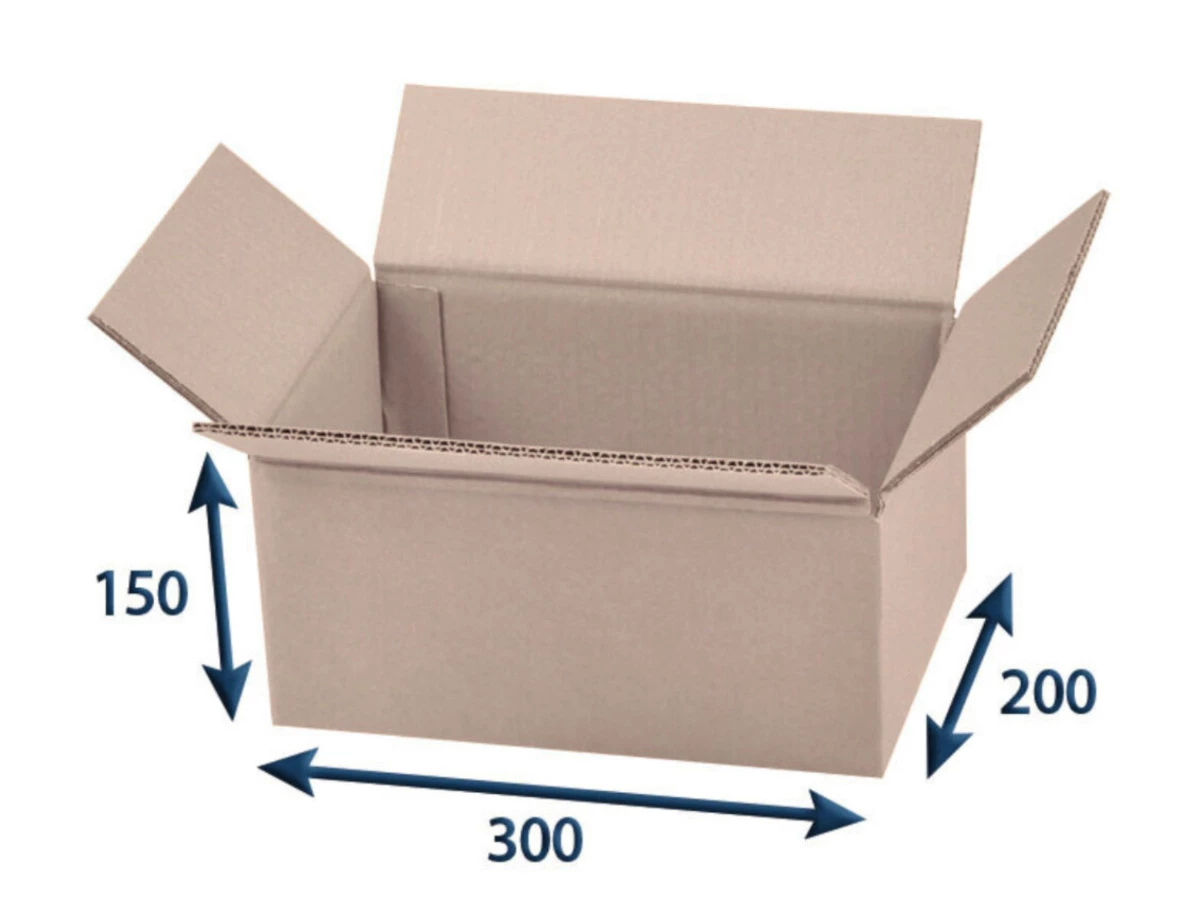 Kartónová krabica chlopňová ECONOMY 5VVL 300x200x150 - 001
