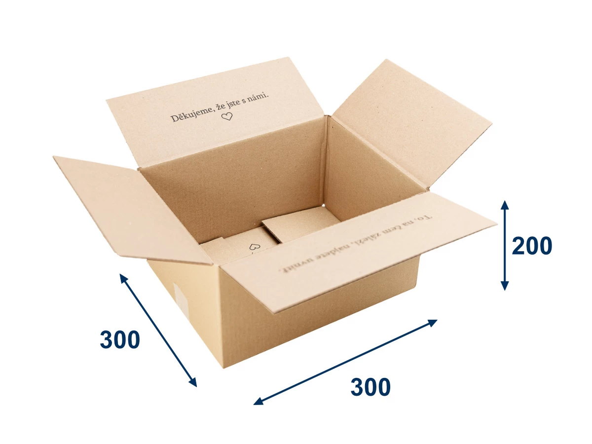 Krabica klopová 340x260x190 s vnútornou potlačou - poďakovanie - 001