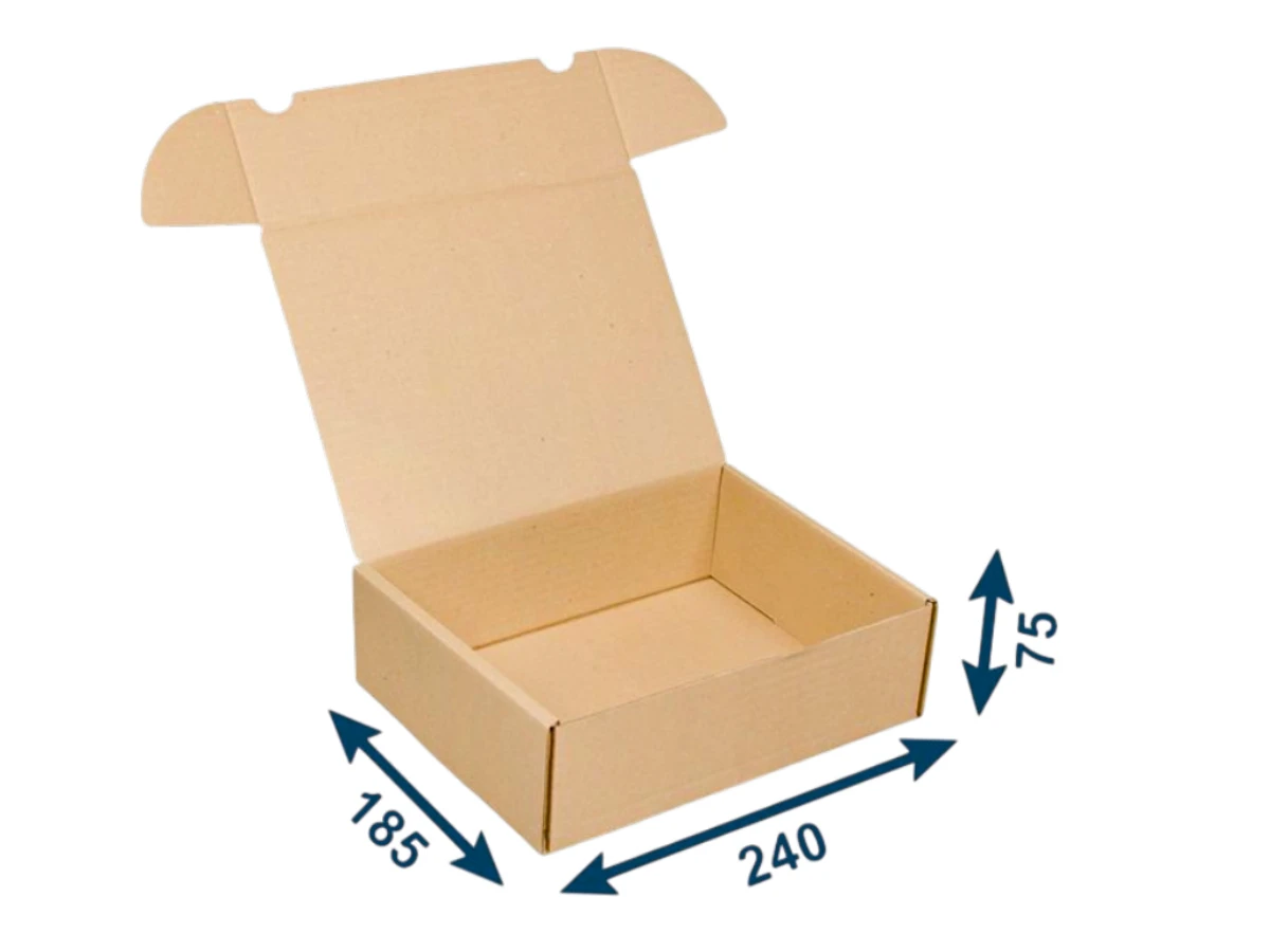 Krabica poštová hnedá 240x185x75 3VVL premium - 001