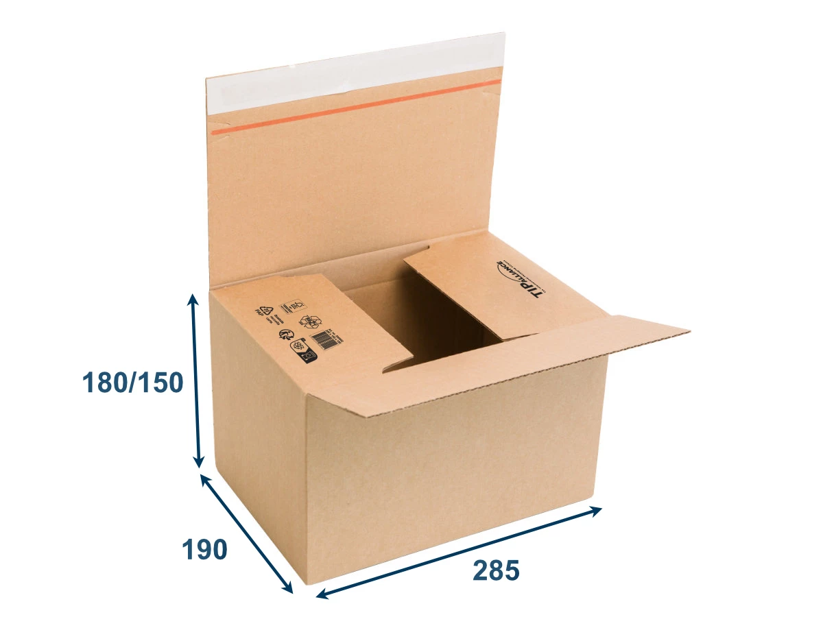 Krabica SPEEDBOX PREMIUM 285x190x180/150 3VVL, vlna E - 001