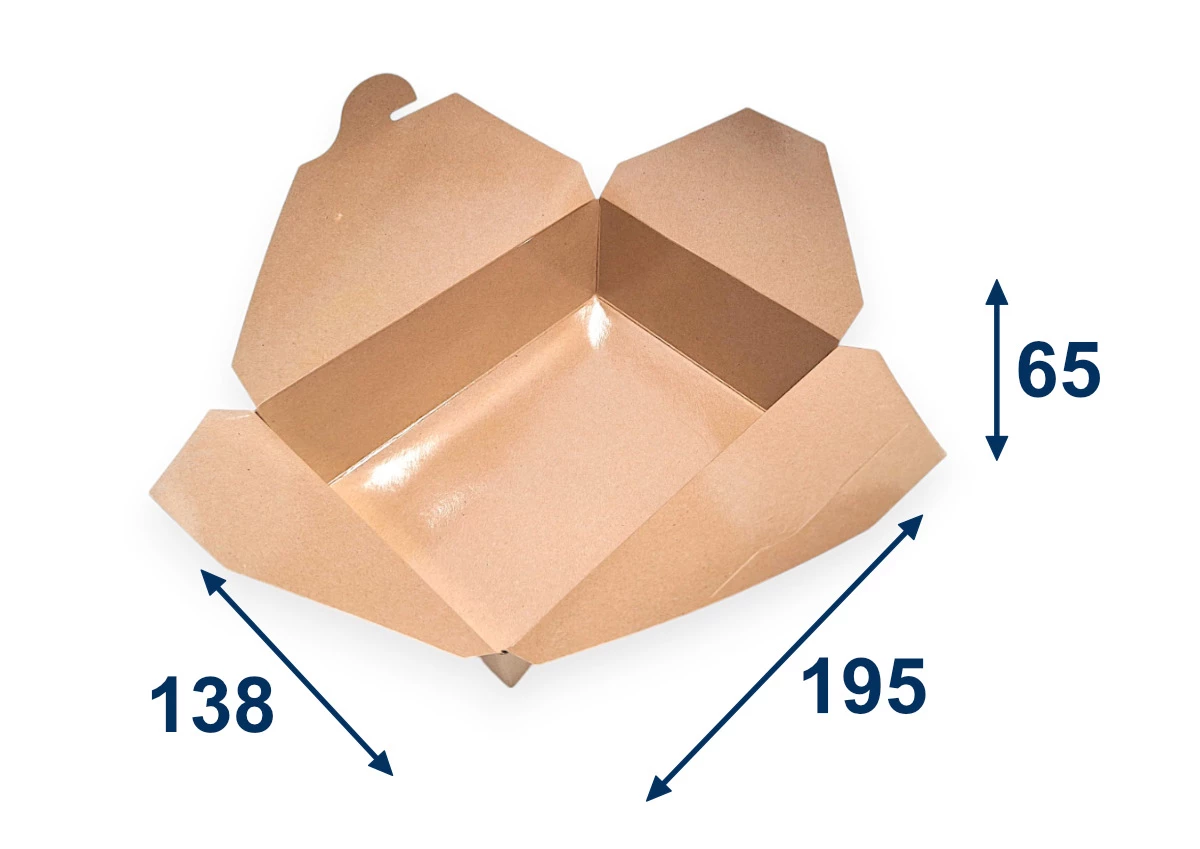Krabička na jedlo L 195x138x65 mm - 2000ml - 001