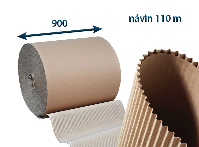 Dvojvrstvová lepenka v kotúči šírky 900 mm „C“ - 001