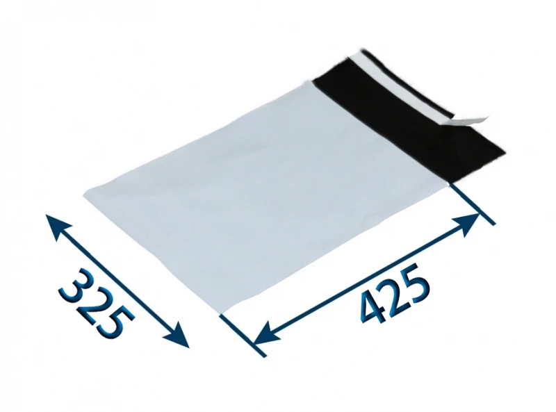 Obálka plastová samolepiaca bielo-čierna 325x425, hr. 0,06 - 001