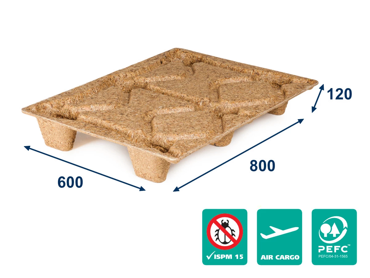 Paleta lisovaná INKA F64 - 800x600x120 - nosnosť 500 kg - 001