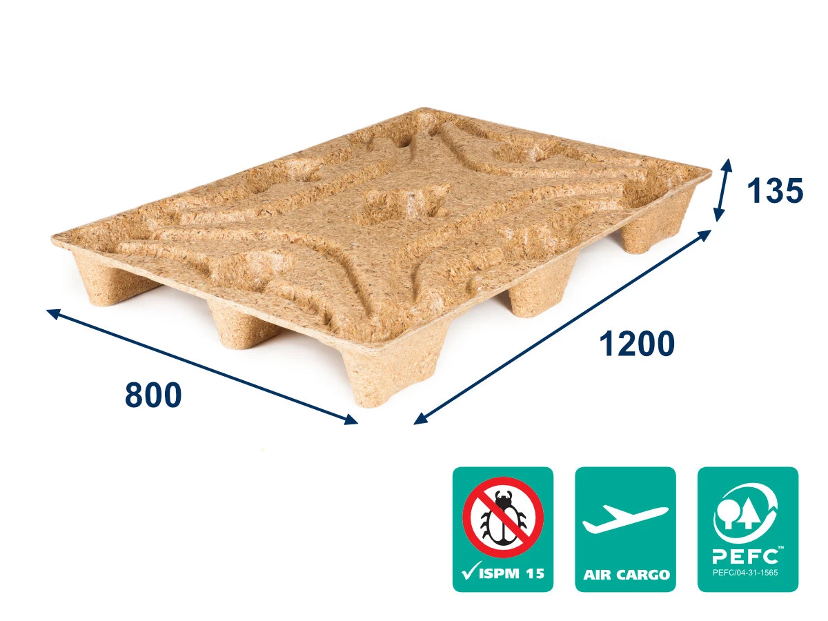 Paleta lisovaná INKA F8LF - 1200x800x135 - nosnosť 900 kg - 001