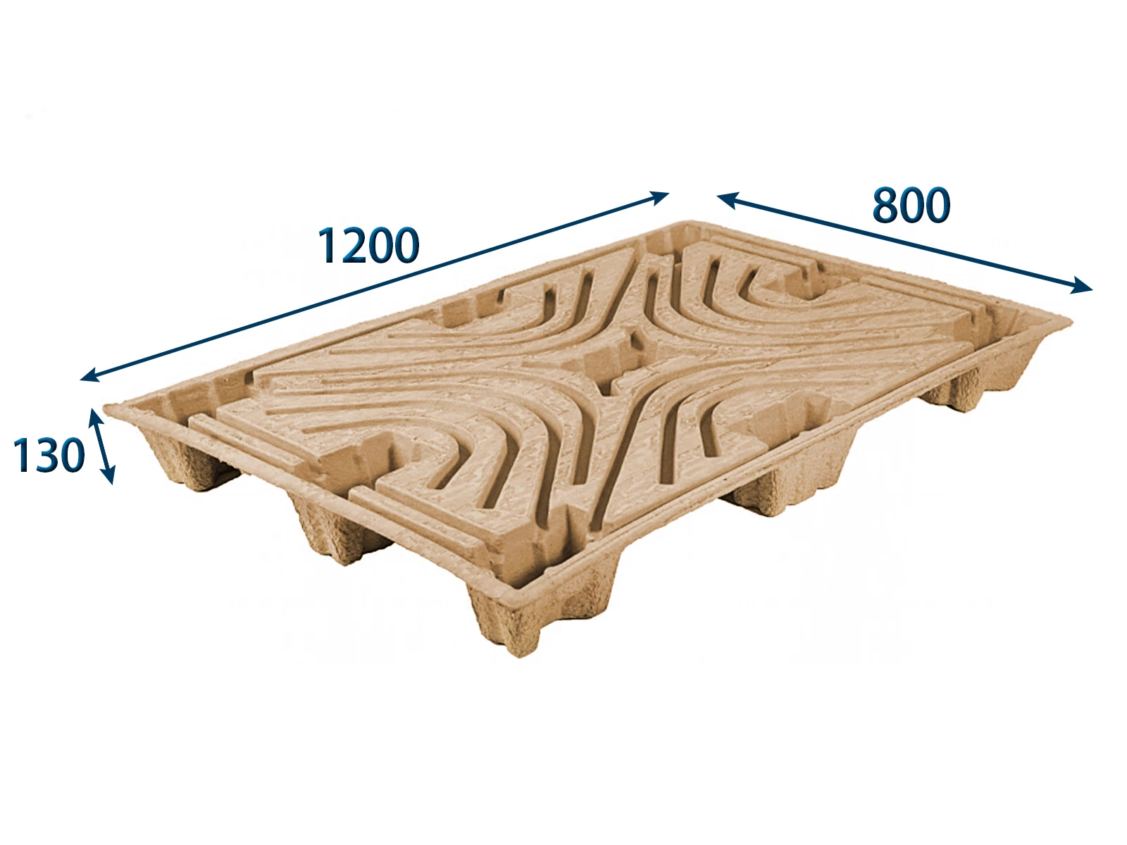 Paleta nasávaná kartonáž - 1200x800x130 - nosnosť 250 kg - 001