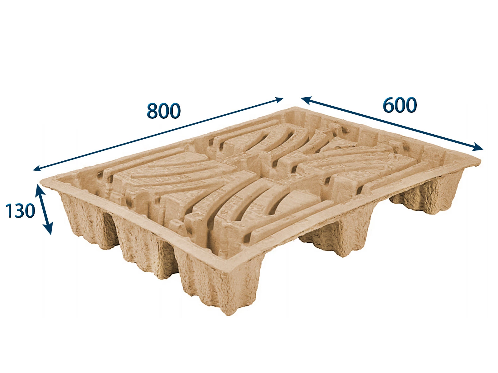 Paleta nasávaná kartonáž - 800x600x130 - nosnosť 250 kg - 001