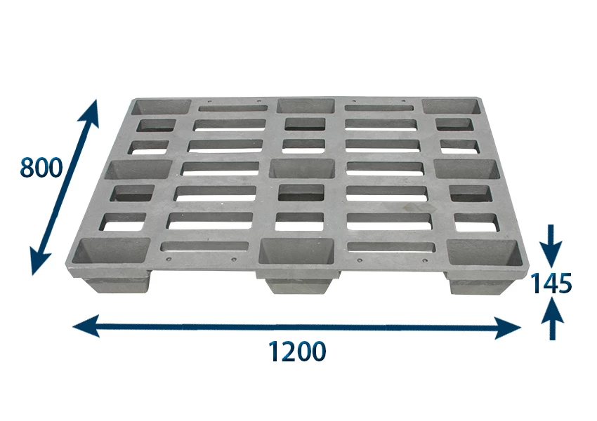 Paleta plastová 1200x800x145 - nosnosť 1000 kg - 001