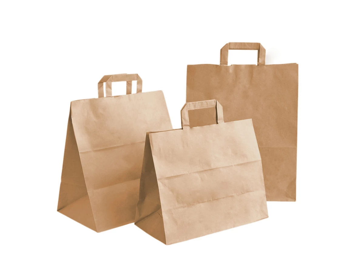 Papierová taška 320x160x270 na menuboxy, ploché držadlá - 002