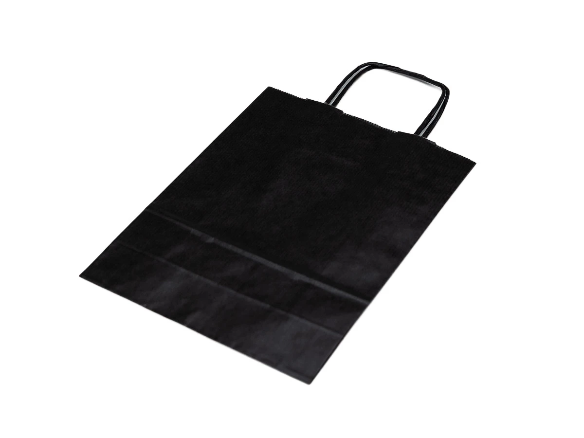Papierová taška čierna 180x80x240mm - 002