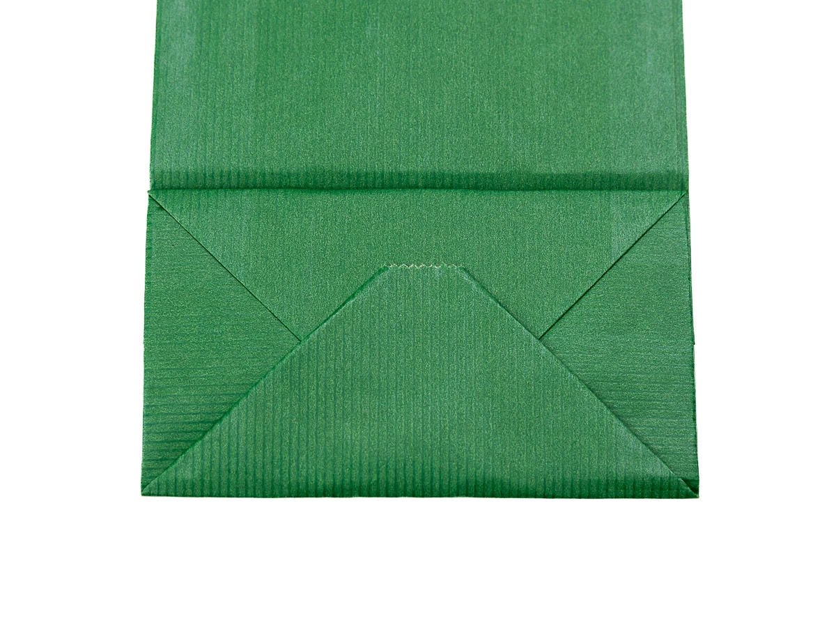 Papierová taška na víno zelená 140x80x390mm - 004